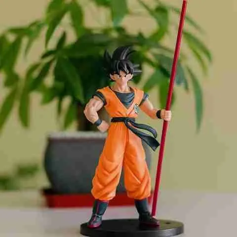 Goku with stick action figure size 15 cm