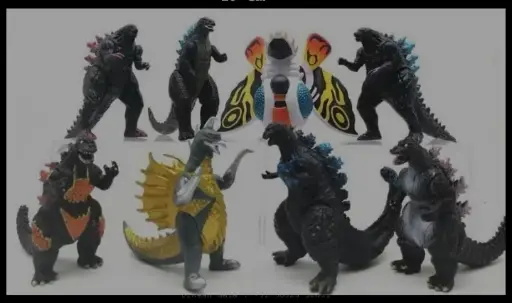 Godzilla set of 8 size 10 cm
