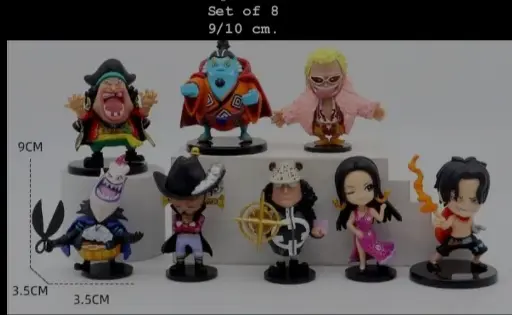 Villain of one piece set of 8 size 9-10 cm