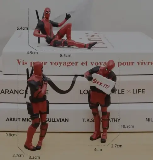 Deadpool action figure set of 3 size 10 cm