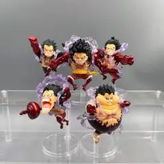 Luffy gear 4 all forms action figure set of 5 size 10 cm